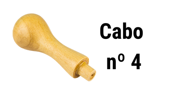 CABO DE MADEIRA NÚMERO 4 PARA CARIMBO - KIT COM 10