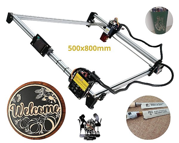 Gravadora Laser 500x800mm Área Útil 10w Real Com Lcd Touch