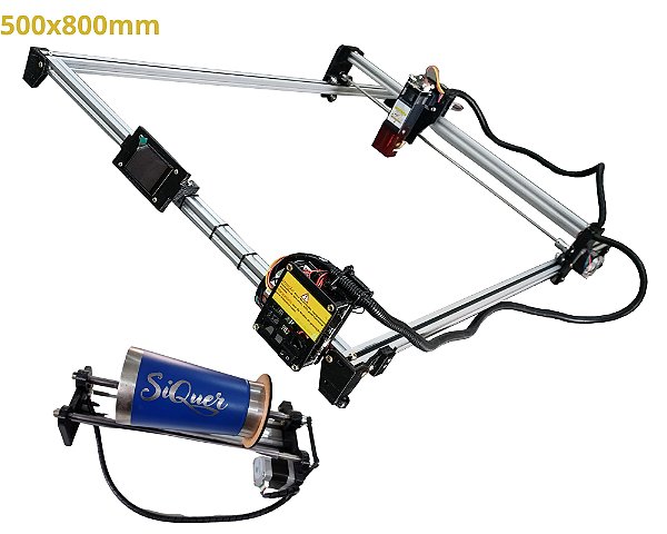 Gravadora Laser 500x800mm Área Útil 10w com Eixo giratório