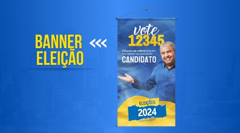 Banner de lona para campanha eleitoral