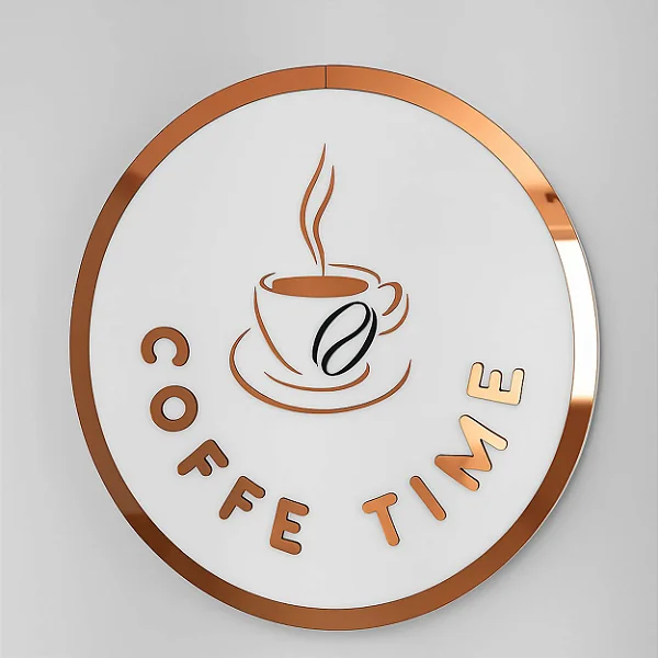 Placa de  Acrílico - Coffe Time