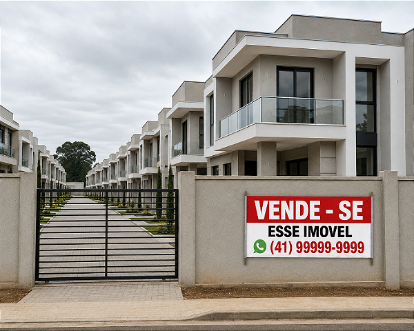Faixa de vende-se para imobiliária