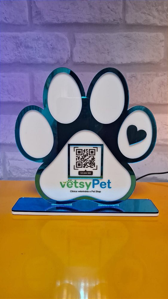 Placa Pix em Acrílico com Gravação UV