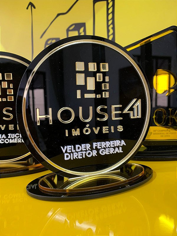 Troféu em Acrílico Personalizado para Imobiliária