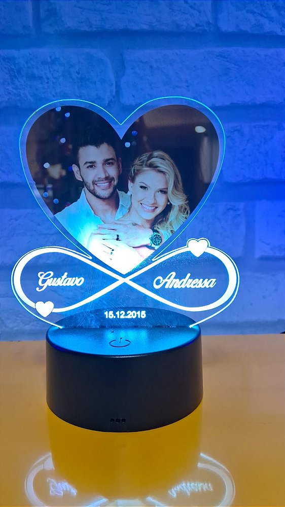 Luminária de Acrílico com foto