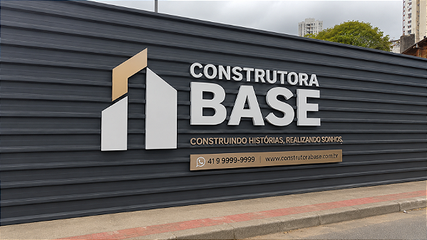 Letreiro para Tapume Personalizado