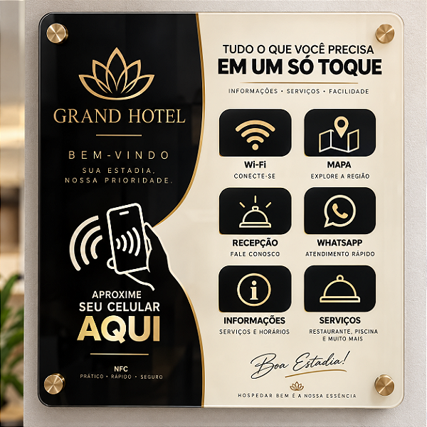 Placas Personalizadas NFC para Hotel