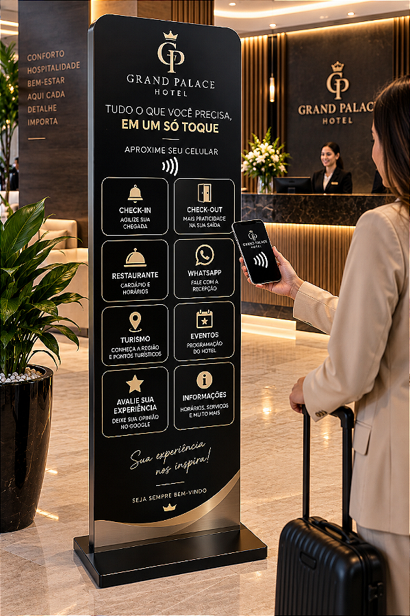 Totem Personalizado NFC para Hotel