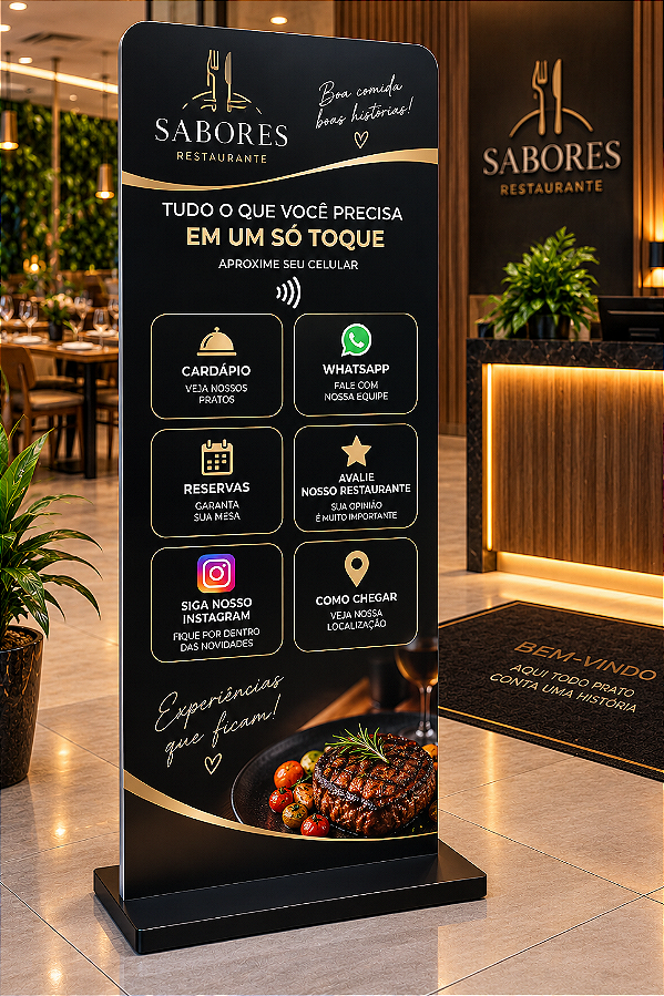 Totem Personalizado NFC para Restaurantes