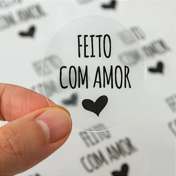 Adesivo Etiqueta Transparente Brilho