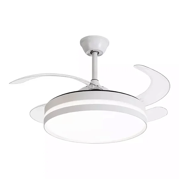 Ventilador Isis Retrátil Com Controle 30W Bivolt Branco 3000/4000/6000K