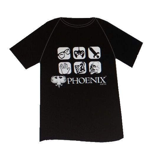 CAMISETA PHOENIX ARTS - ESTAMPA QUADRADOS GEEKS