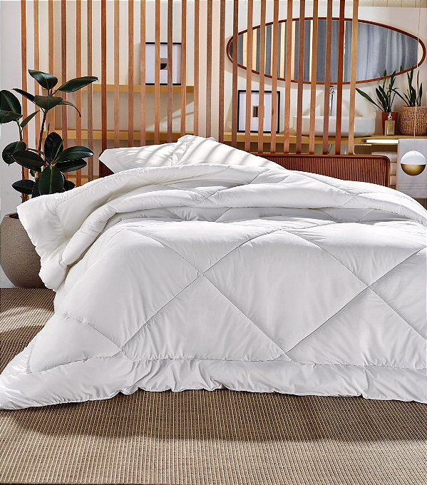 Edredom de Hotel King Teka Toronto Branco 260x280cm – Conforto e Qualidade Premium