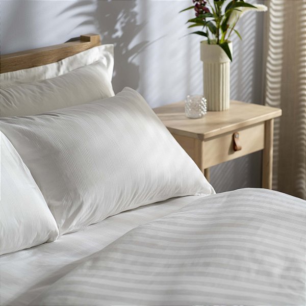 Lençol King Plano 200 Fios Hotel Toronto Stripe 280x280 - Branco