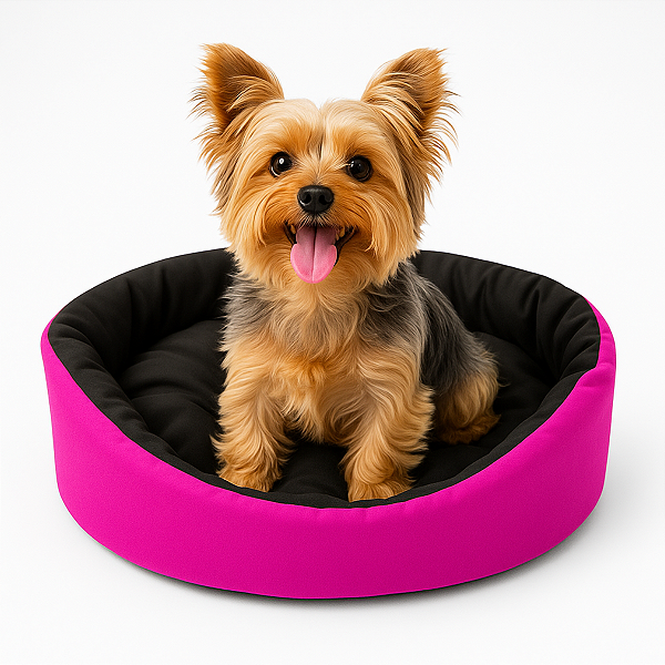Cama para Cachorro com Colchão Removível e Fundo Impermeável Porte Pequeno - Cor Rosa