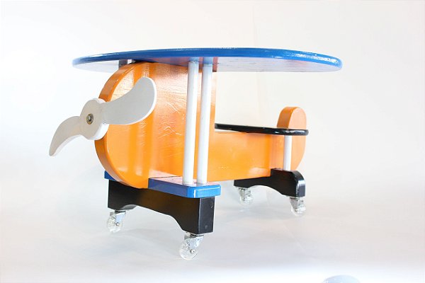 Avião mesa grande madeira