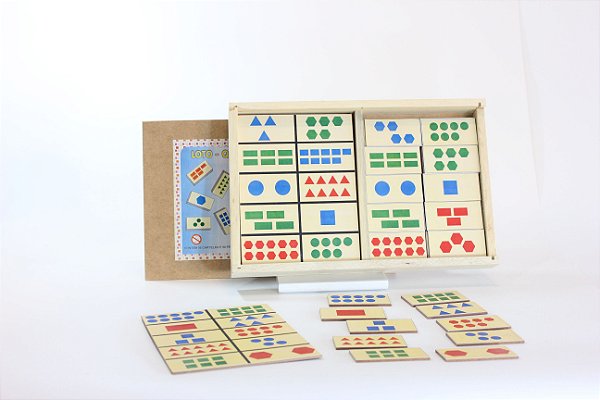 Loto Quantidades Geométricas com 5 Cartelas e 50 Peças