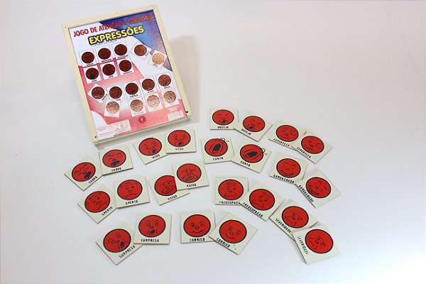 Jogo de Atenção e Memória Expressões com 24 Peças