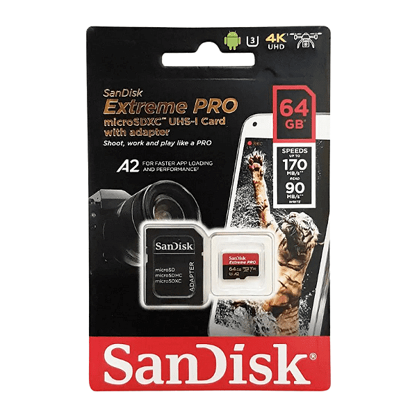 Cartão de Memória SD Card 64 GB SanDisk Extreme