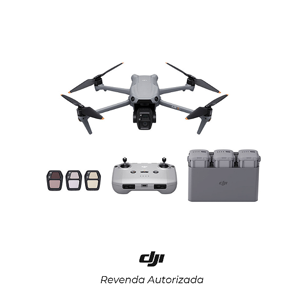 Drone DJI Air 3S Combo Fly More Rádio Sem Tela - DJI055