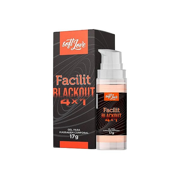 DESSENSIBILIZANTE ANAL FACILIT BLACKOUT 4X1 GEL LUBRIFICANTE 17G SOFT LOVE