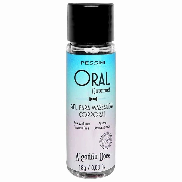 GEL BEIJAVEL ORAL GOURMET MINI  QUE ESQUENTA 18G SABOR ALGODAO DOCE