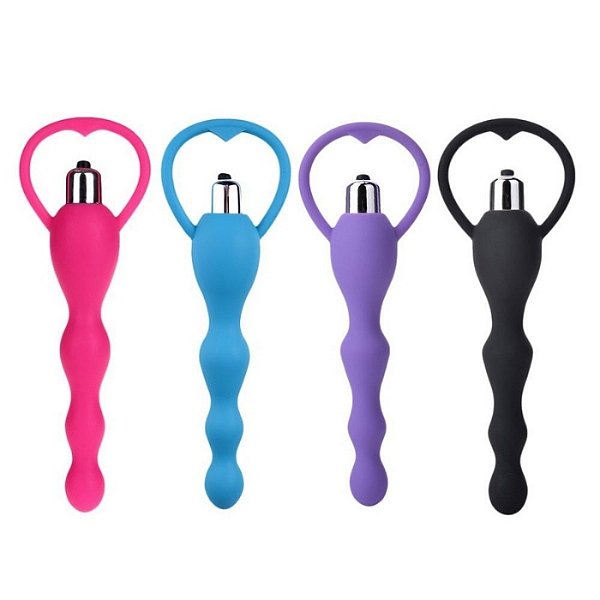 PLUG ANAL ESCALONADO COM VIBRO COR PRETO REF MPA1101-C