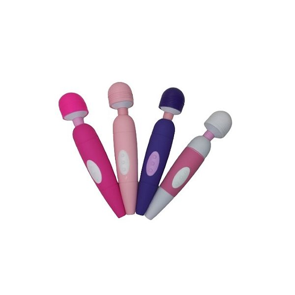 VIBRADOR VARINHA MÁGICA USB MAGIC MASSAGER REF:1053 COR ROSA CLARO