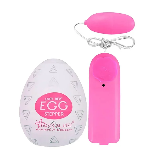 DUPLINHA PRAZER A DOIS EM DOBRO EGG MASCTURBADOR MASCULINO + VIBRAMOR BULLET CAPSULA COM FIO