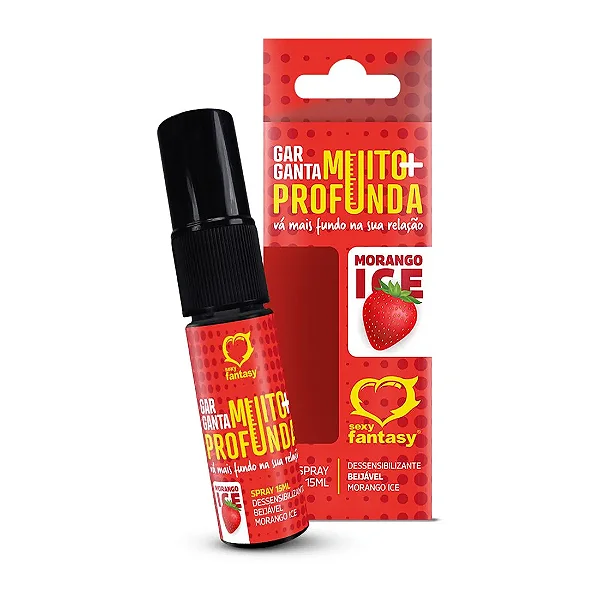 SPRAY PARA ORAL GARGANTA MUITO + PROFUNDA DESSENSIBILIZANTE ORAL SABOR MORANGO 15ML