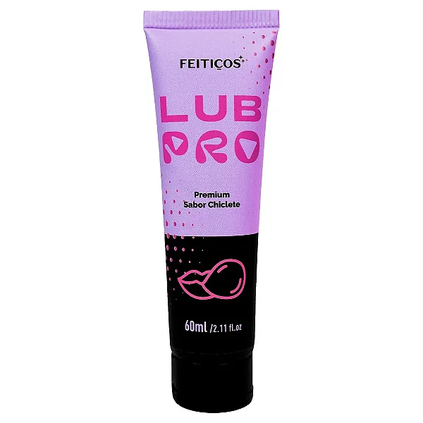 LUBRIFICANTE INTIMO BEIJÁVEL A BASE D´ÁGUA LUBPRO  PREMIUM COM SABOR CHICLETE 60ml