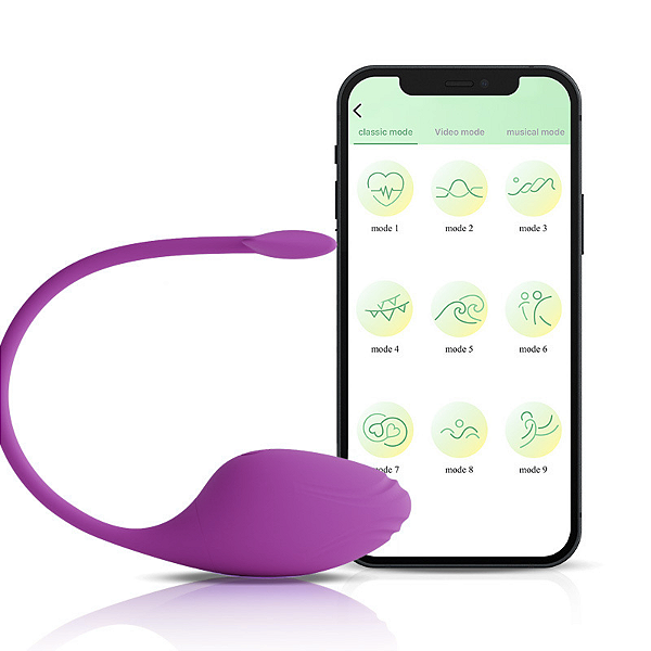 VIBRADOR CASAL CÁPSULA VIBRATÓRIA POR APLICATIVO COR ROXO  MLPP2014