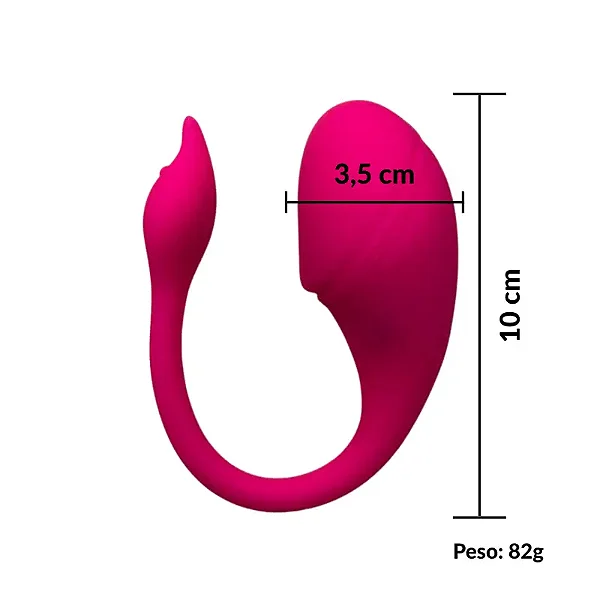 VIBRADOR DE CASAL LUNA EM SILICONE LIQUIDO POR APLICATIVO RECARREGAVELMLPP2031L