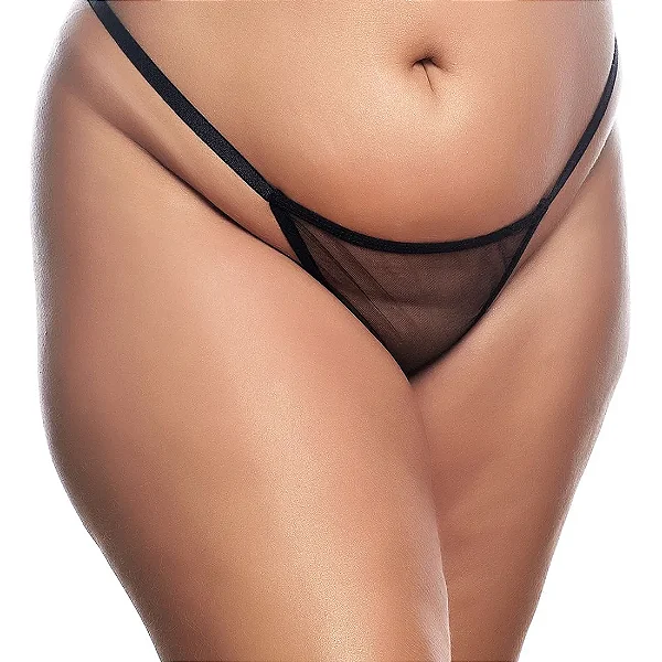 CALCINHA PLUS SIZE PERSONALIZAVEL (ATÉ 10 LETRAS INCLUSAS) PRETA
