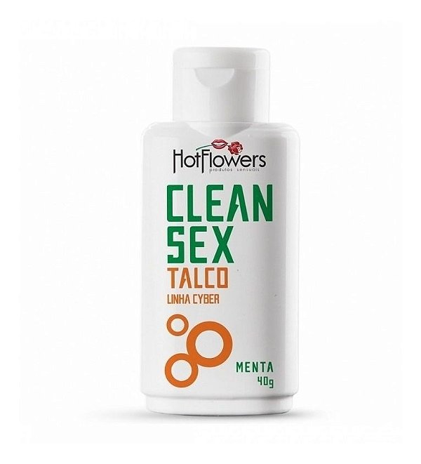 TALCO CLEAN SEX  LINHA CYBER MENTA 40G HOT FLOWERS