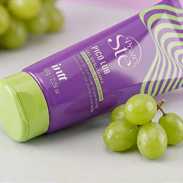 LUBRIFICANTE PICO LUB  GEL DESLIZANTE  65G INTT SABOR UVA VERDE