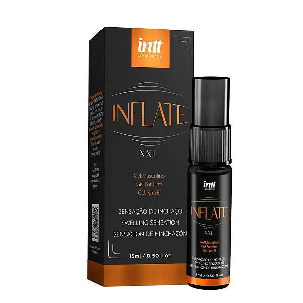GEL EXCITANTE MASCULINO SENSAÇÃO DE INCHAÇO EFEITO QUENTE INFLATE 15ML INTT