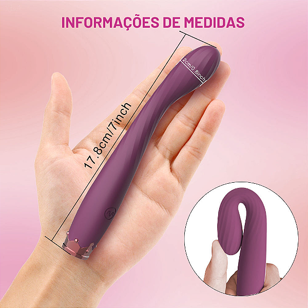 PONTO FATAL VIBRADOR PONTO G LITTLE KING RECARREGÁVEL 10 MODOS DE VIBRAÇÕES MLVA2518