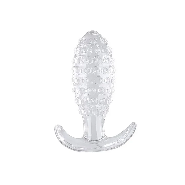 PLUG ANAL CONICO COM TEXTURA DE BOLINHAS 12X4CM
