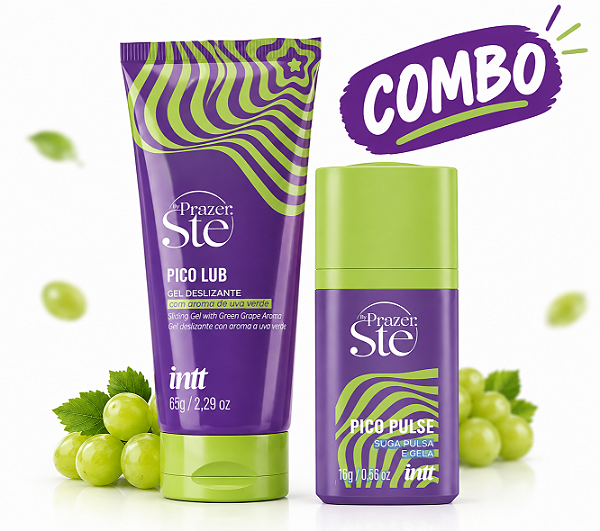 COMBO MAMADA PERFEITA PICO PULSE + PICO LUB PICOLÉ DE UVA VERDE