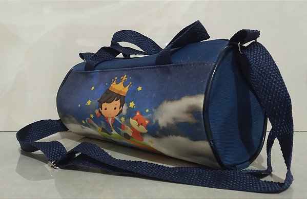 Bolsa Esportiva Infantil Cilindro Personalizada Pequeno Principe