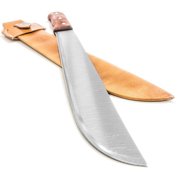 Facão para Mato 18 polegadas Cabo de Madeira e Bainha Desmontável