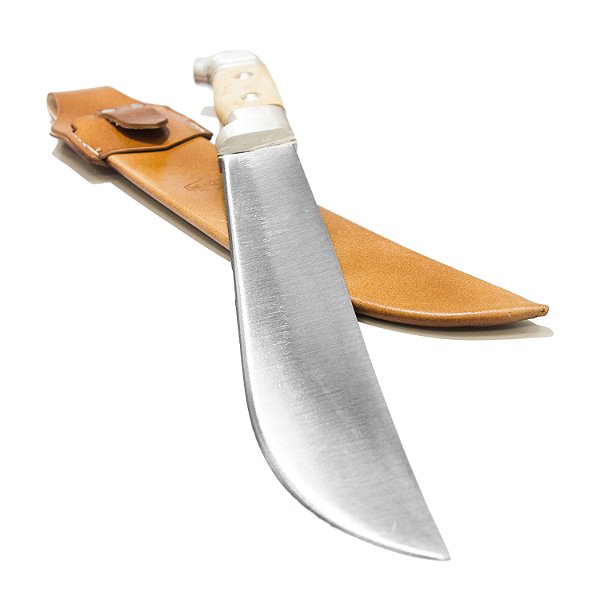 Facão Silver Dog  12 polegadas Cabo de Madeira e Bainha Desmontável Wenzel