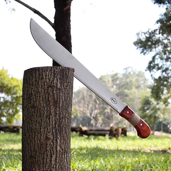 Facão Castanheiro 22 polegadas Cabo Madeira com Arame
