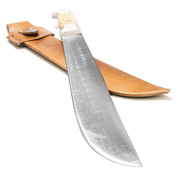 Facão Silver Dog  14 polegadas Cabo de Madeira e Bainha Desmontável Wenzel