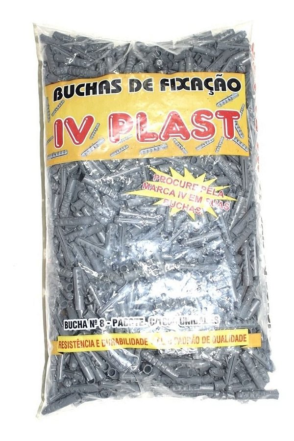 Buchas 6mm Pacote 1000 Unidades S6