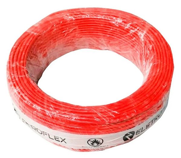 100 Metros Cabo Fio Flexível 1,5mm Rolo - Vermelho