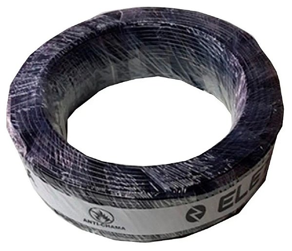 100 Metros Cabo Fio Flexível 1,5mm Rolo - Preto