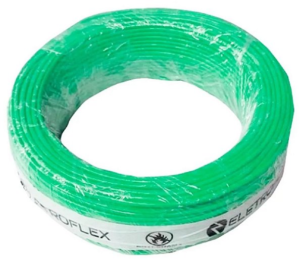 100 Metros Cabo Fio Flexível 1,5mm Rolo - Verde
