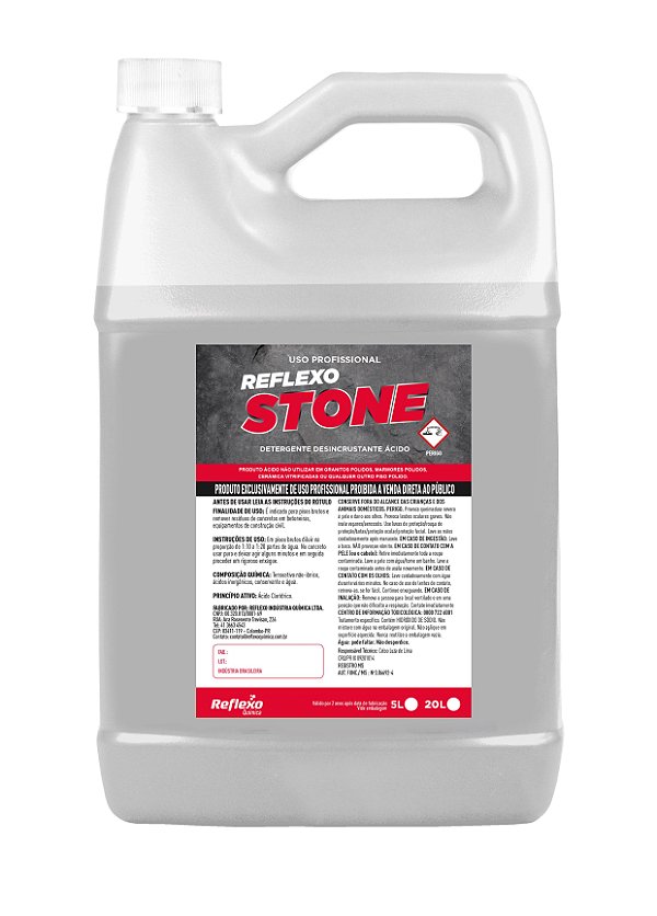 Detergente desincrustante ácido Reflexo Stone - 5 Litros